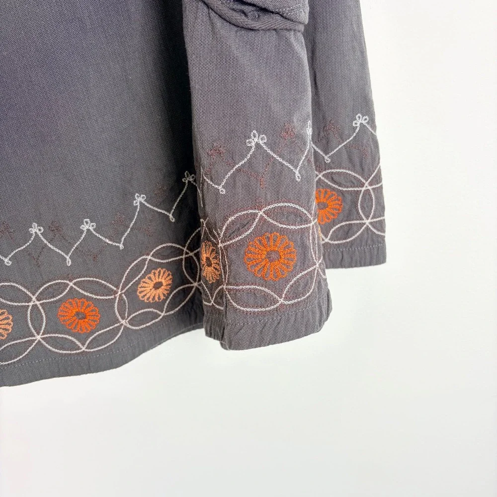 Diesel Vintage Y2K‎ Grey Embroidered Floral 90s Utility Cargo Mini Skirt Size 28 - Picture 4 of 8